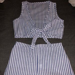 Tie Top and Short Set